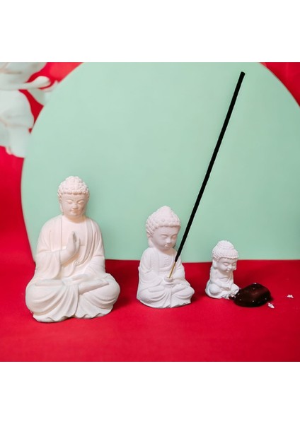 3lü Buddha Obje Biblo (Tütsü Hediyeli)