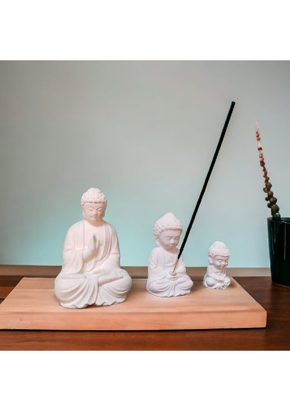 3lü Buddha Obje Biblo (Tütsü Hediyeli) fiyatları
