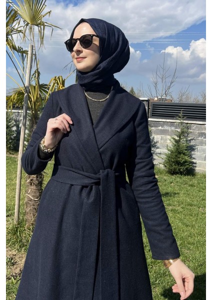 Selin Lacivert Kaşe Kaban fiyatları