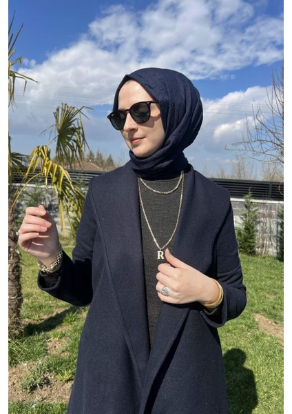 Selin Lacivert Kaşe Kaban fırsatları