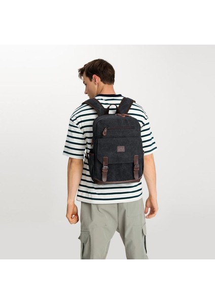 Algstore (Cactive) Büyük Boy Erkek Sırt Çantası Kanvas Kumaş 1259
