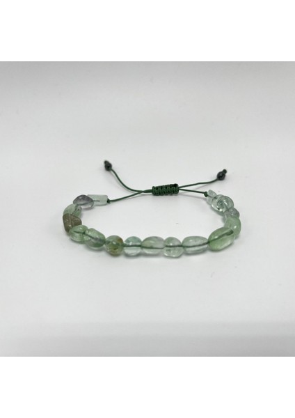 Florit Natural Kesim Makrome Doğal Taş Bileklik