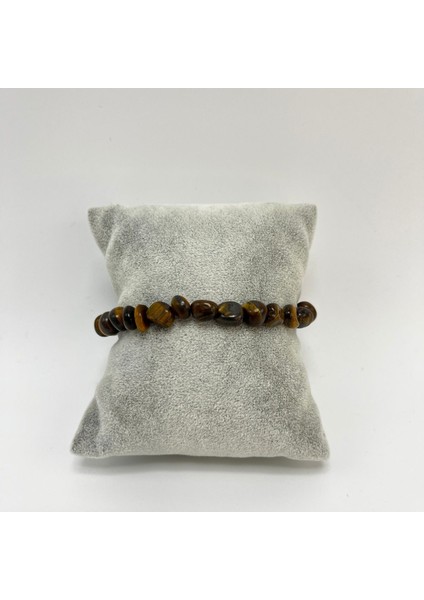 Kaplan Gözü Natural Kesim Makrome Doğal Taş Bileklik modelleri