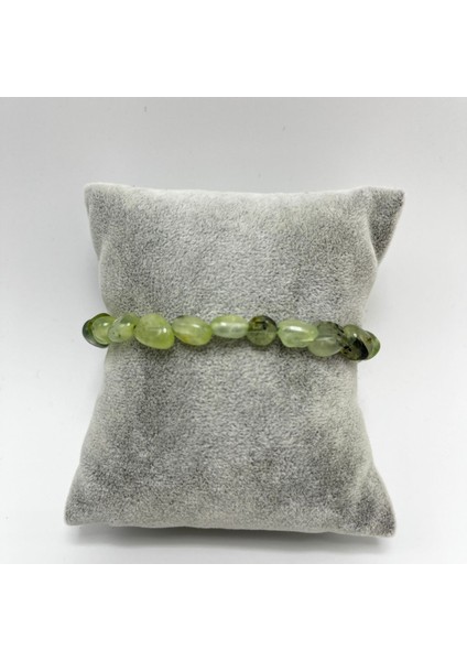 Prehnit Natural Kesim Makrome Doğal Taş Bileklik modelleri