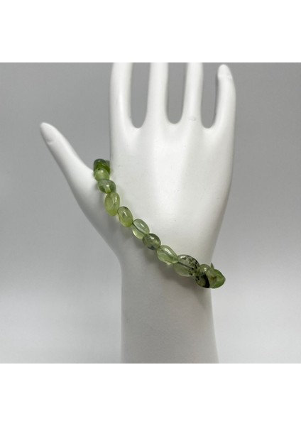 Prehnit Natural Kesim Makrome Doğal Taş Bileklik fırsatları