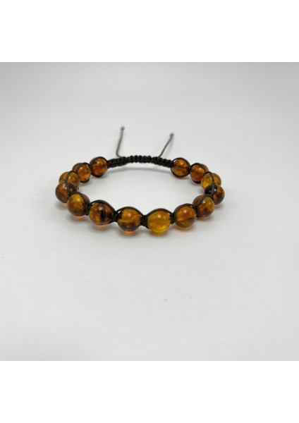 Yetişkin Damla Kehribar 8 mm Bileklik Makrome fiyatları