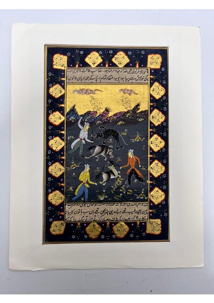 Asilzadelerin Cesur Mücadelesi Adlı El Yapımı Minyatür Resim 28,5X18 cm fiyatları