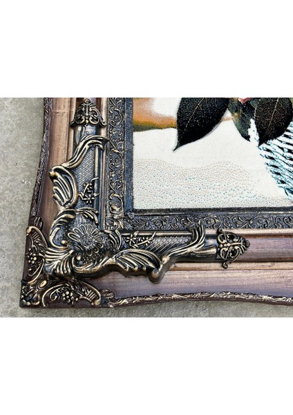 Sepetteki Gül Adlı Iran Tebriz Halı Tablo 95X75CM - Duvar Halı Kilim Tablo fırsatları