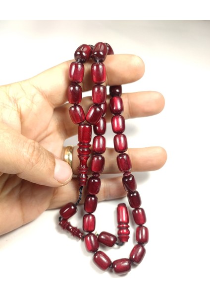 Halil Hilmi Usta Eseri Imzalı Sıkma Kehribar (Colorist) No 4133 Tesbih indirimleri