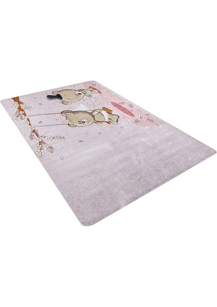 Çocuk Halısı ve Bebek Halısı Pembe Yıkanabilir Kaymaz Taban dijital BASKI HC009 fiyatları