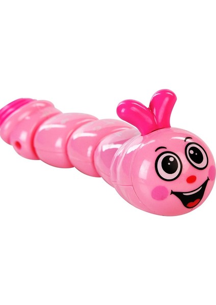 Movable Rotatıng Cute Toy Caterpıllar Eğitici Oyuncak Tırtıl Hareketli Kurmalı Oyuncak Pembe Tırtıl