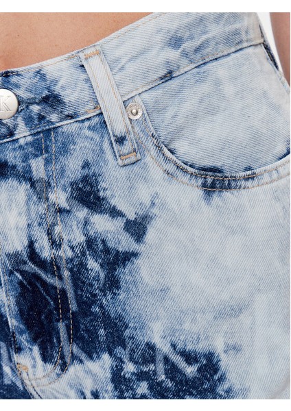 Kadın Düğmeli Uzun Pamuklu Günlük Mavi Jeans J20J220606-1AA fırsatları
