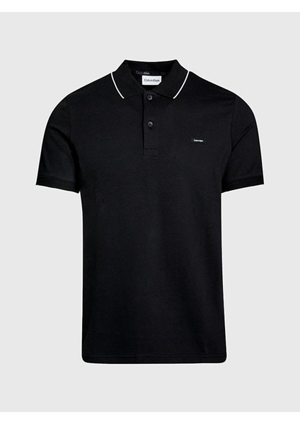 Erkek Pamuklu Logolu Dokuma Kumaş Siyah Polo Yaka T-Shirt K10K112751-BEH indirimleri