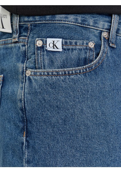 Calvin Klein Erkek Dokuma Kumaş  Normal Bel  Düz Model Lacivert Jeans J30J324968-1A4