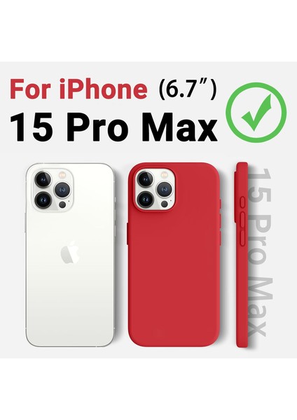 iPhone 15 Pro Max Uyumlu Lansman Kırmızı Kılıf