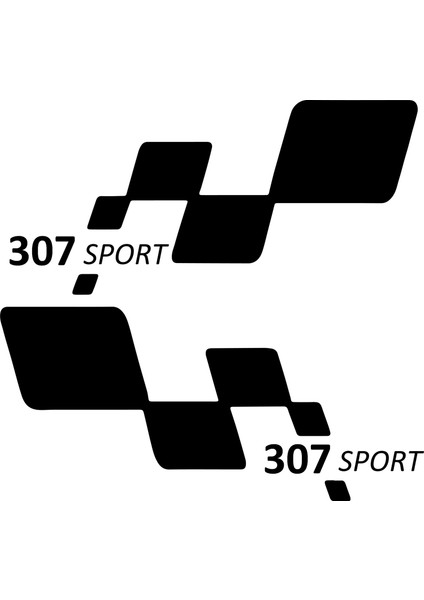 307 Sport Etiket Yapıştırma 30CMX11CM MMD132
