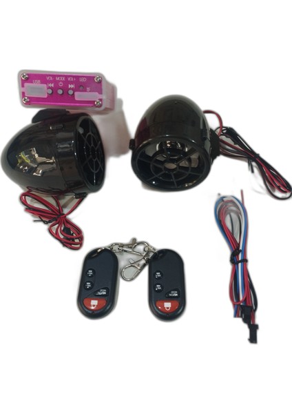 Motosiklet Müzik Sistemi Mp3 Çalar Alarm USB Okuyucu Radyo