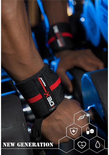 Dex Supports Lasting Energy Fitness Sporcu Bilekliği Elite Wrist Wraps+Sporcu Dizliği Knee Sleeve 2'li Paket