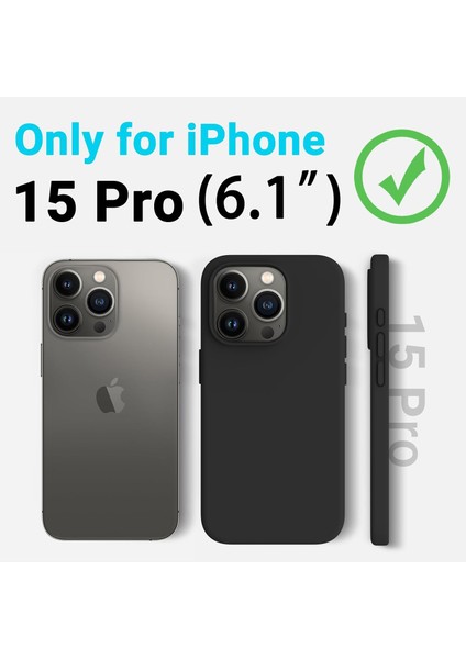 iPhone 15 Pro Uyumlu Lansman Siyah Kılıf