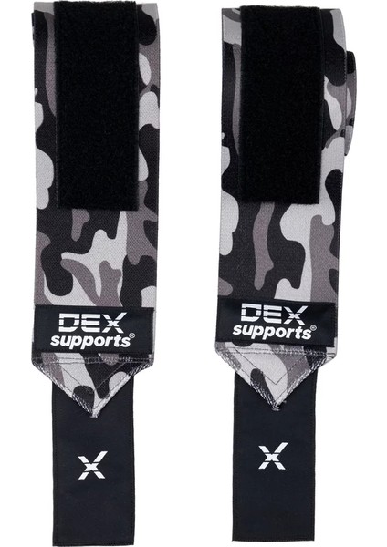 Dex Supports Lasting Energy Fitness Sporcu Bilekliği Dark Wrist Wraps+Sporcu Dizliği Knee Wraps 2'li Paket