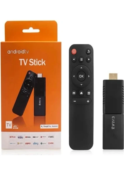 Tvr3 Tv Stick 1080P 4K Android 12.1 + 16GB Wifi Akıllı Medya Oynatıcı Tv Stick