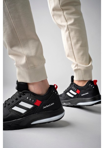 Günlük Triko Detaylı Rahat Siyah Erkek Sneaker fırsatları