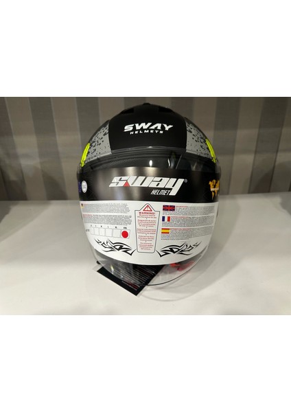 Kask Sway 715 Poıson Black Grey Yellow indirimleri