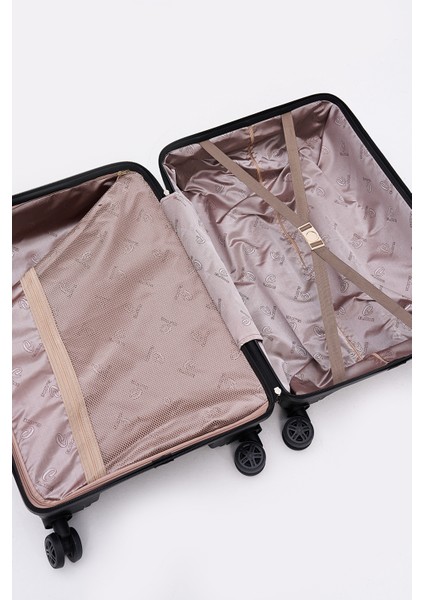 Premium Polipropilen Orta Boy Kırılmaz Valiz Siyah V303 modelleri