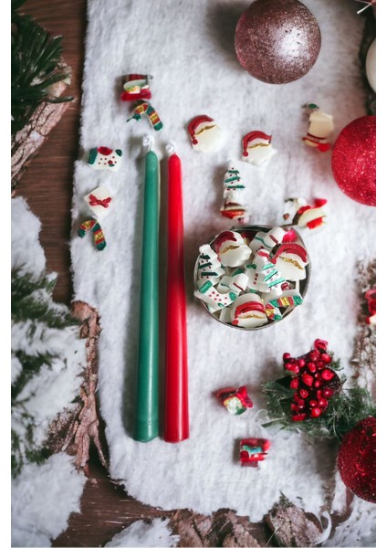 Yılbaşı Büyüsü Yeşil & Kırmızı Şamdan Mumu ve Santa & Çam Ağacı Buhurdanlık Seti indirimleri