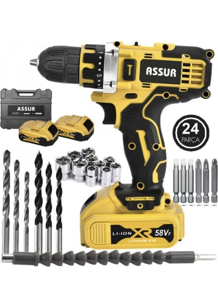 Tekno Trust Assur ASR-LD18 58V Şarjlı Matkap. TYC00372383188