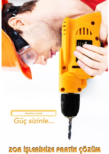 Tekno Trust Elektrikli Matkap 10MM Vidalama Sarı Renk M004-S1