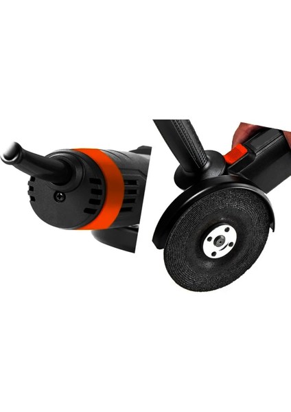 Tekno Trust Bakır Sargılı 115 mm Metal Şanzıman Avuç Içi Taşlama Sprial Makinesi ve 5 Taş Hediyeli