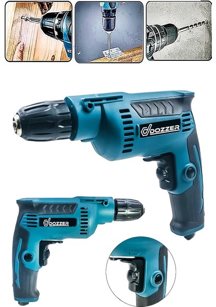 Tekno Trust Alman Profesyonel 3800 Wf Devir Ayarlı Bakır Sargılı Metal Şanzumanlı 10 mm Kablolu Vidalama Matkap