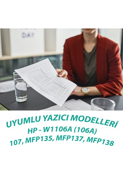 YSY HP 106A 107, MFP135, MFP137, MFP138 (1K) Standart Kapasiteli Muadil Toner Kartuş [GÜNCEL ÇİPLİ]