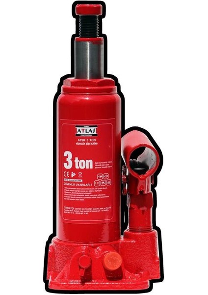 Tekno Trust Atsk 3 Ton Hidrolik Şişe Kriko - A1201002
