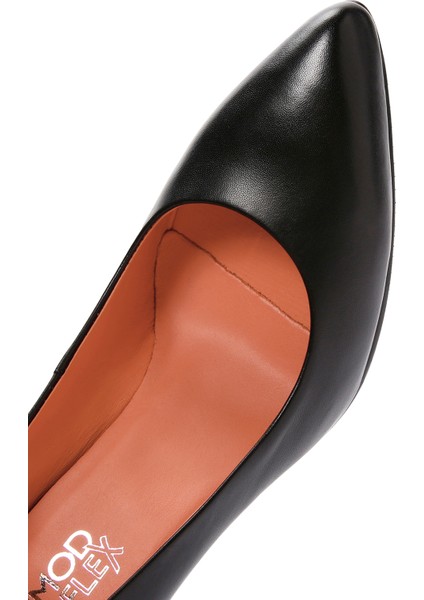 Flex Kadın Siyah Topuklu Deri Stiletto 24SFD260318 modelleri