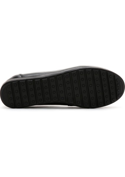 Kadın Siyah Deri Comfort Loafer