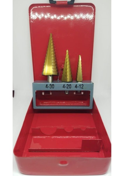 Tekno Trust Kademeli Delme Seti 3 Parça (4-30) (4-20) (4-12) B