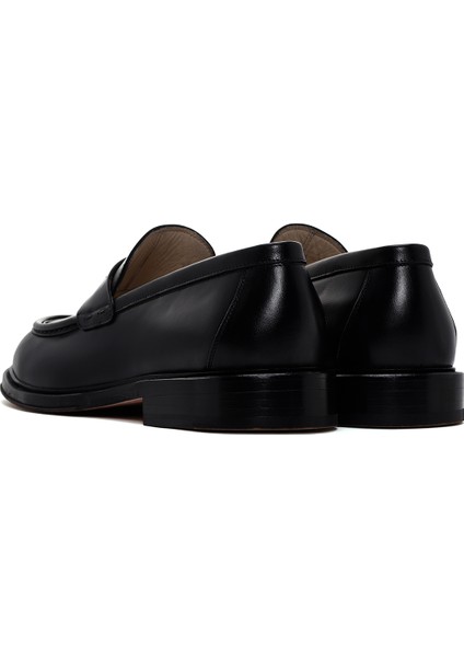 Erkek Siyah Deri Klasik Loafer