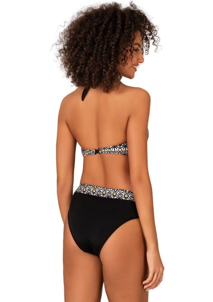 Kadın Desenli Boyundan Bağlamalı Bikini Takımı fiyatları