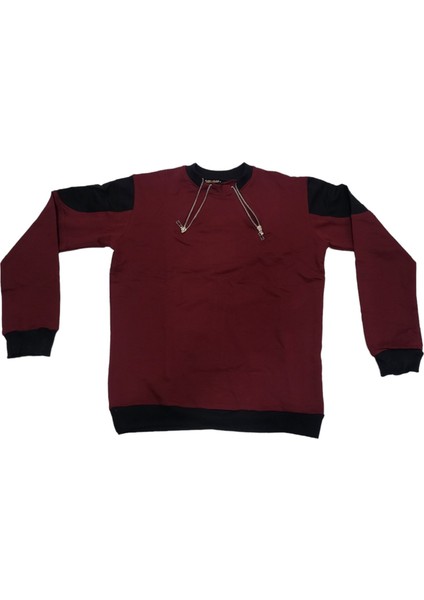 Bordo Erkek 3 Iplik Nefes Alabilen Pamuklu Spor Takım