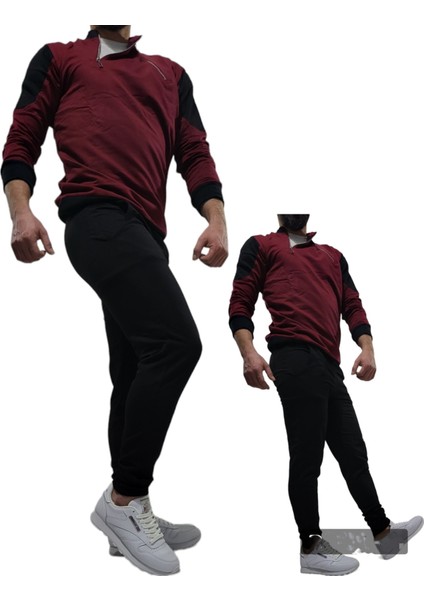 Bordo Erkek 3 Iplik Nefes Alabilen Pamuklu Spor Takım fırsatları