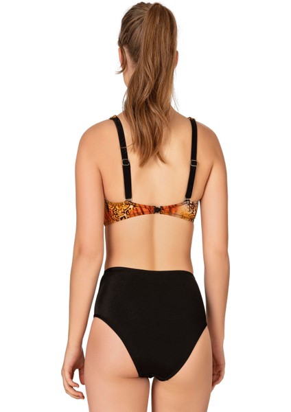 Kadın Düğüm Detaylı Kruvaze Toparlayıcı Kahverengi Bikini Takımı fırsatları