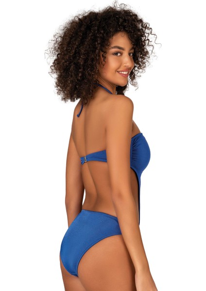 Kadın Halka Aksesuarlı Boyundan Bağlamalı Mayokini modelleri