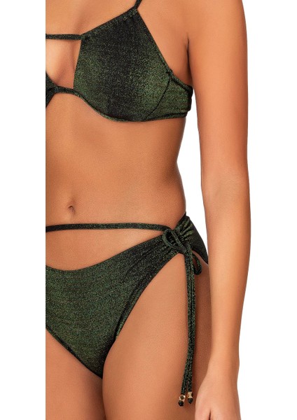 Kadın Ip Detaylı Simli Bikini Takımı fiyatları