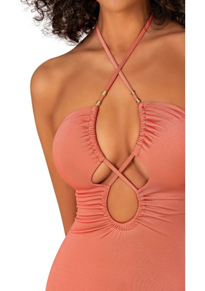 Kadın Aksesuar Detaylı Turuncu Mayo modelleri