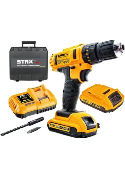 Tekno Trust Staxx Pro Speed 24V 5AH Darbeli Çift Akülü Şarjlı Vidalama Matkap 19PARÇA Usta Seti Hediyeli