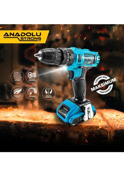 Tekno Trust ANS1045-M 24W 5AH Çift Li-Ion Bataryalı Darbeli 27 Parçalı Matkap fırsatları