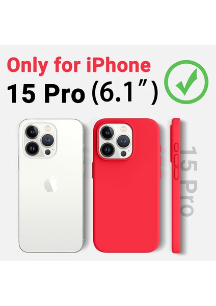 iPhone 15 Pro Uyumlu Lansman Lila Kılıf, Kadife Iç Doku, Soft Yumuşak Liquid Silikon