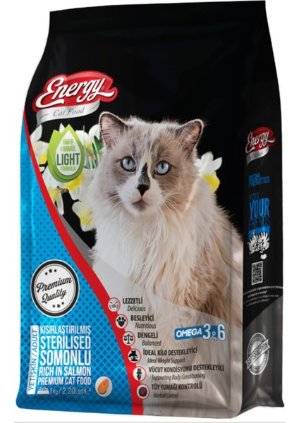 Somonlu Kısırlaştırılmış Kedi Kuru Maması 1 Kilogram